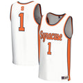 Syracuse Orange Lightweight Collegiate Basketball Fashion Jersey - White product image 1, provided for visual reference and