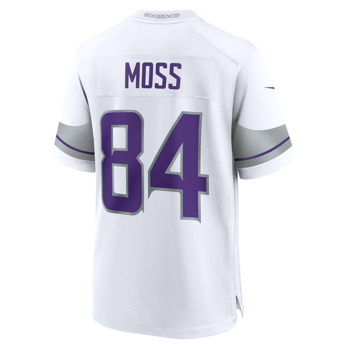 Minnesota Vikings Randy Moss White Alternate Retired Player Game Jersey product image 4, provided for visual reference and