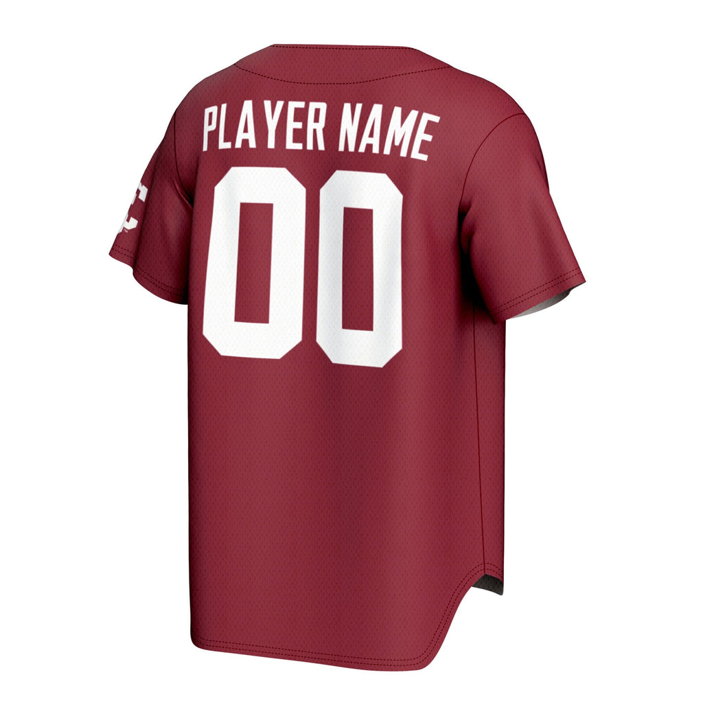 Santa Clara Broncos Lightweight Collegiate Baseball NIL Pick-A-Player Fashion Jersey - Red product image 4, provided for