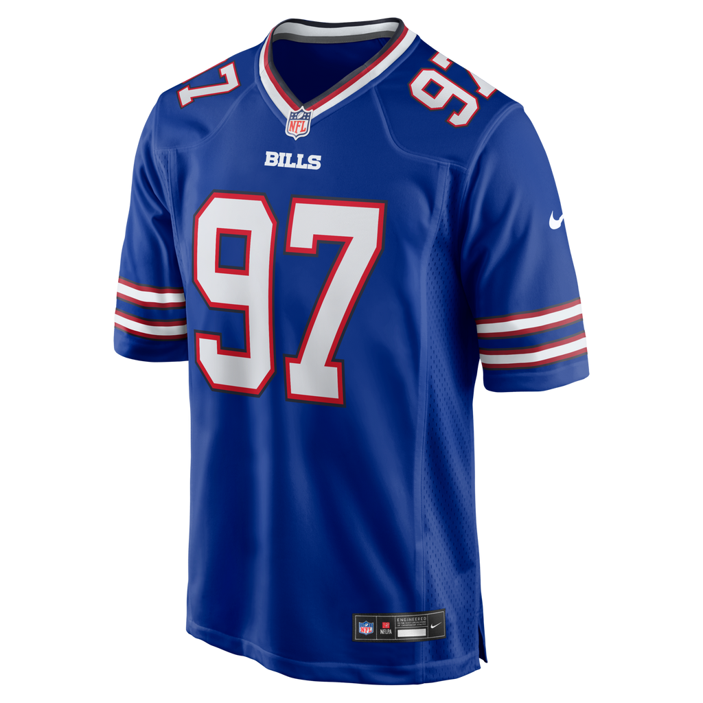 Buffalo Bills Zion Logue Royal Team Game Jersey product image 2, provided for visual reference and product detail review