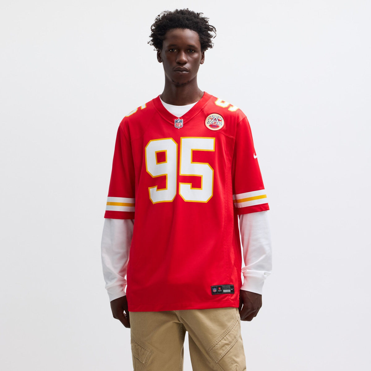 Kansas City Chiefs Chris Jones Red Game Jersey product image 5, provided for visual reference and product detail review