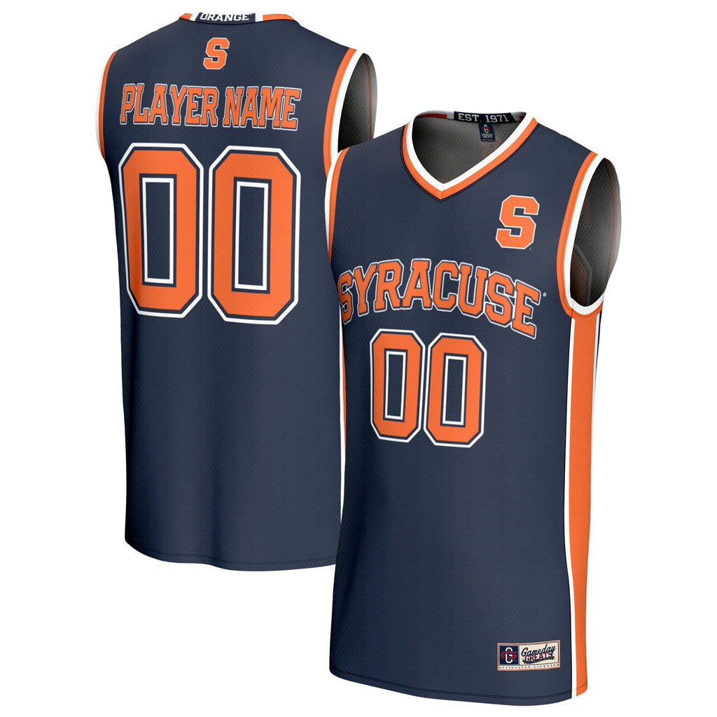 Syracuse Orange Lightweight Collegiate Basketball NIL Pick-A-Player Fashion Jersey - Navy product image 1, provided for