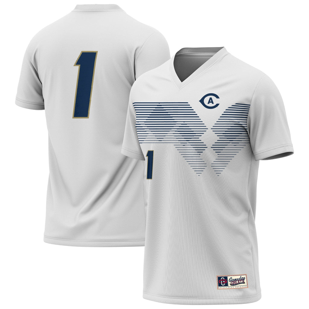 UC Davis Aggies Lightweight Collegiate Soccer Fashion Jersey - White product image 2, provided for visual reference and