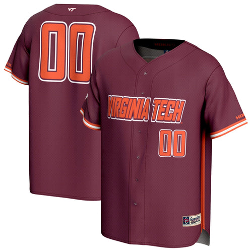 #00 Virginia Tech Hokies Adult Lightweight Collegiate Baseball Fashion Jersey - Maroon product image 2, provided for visual
