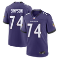 Baltimore Ravens John Simpson Purple Team Game Jersey product image 1, provided for visual reference and product detail