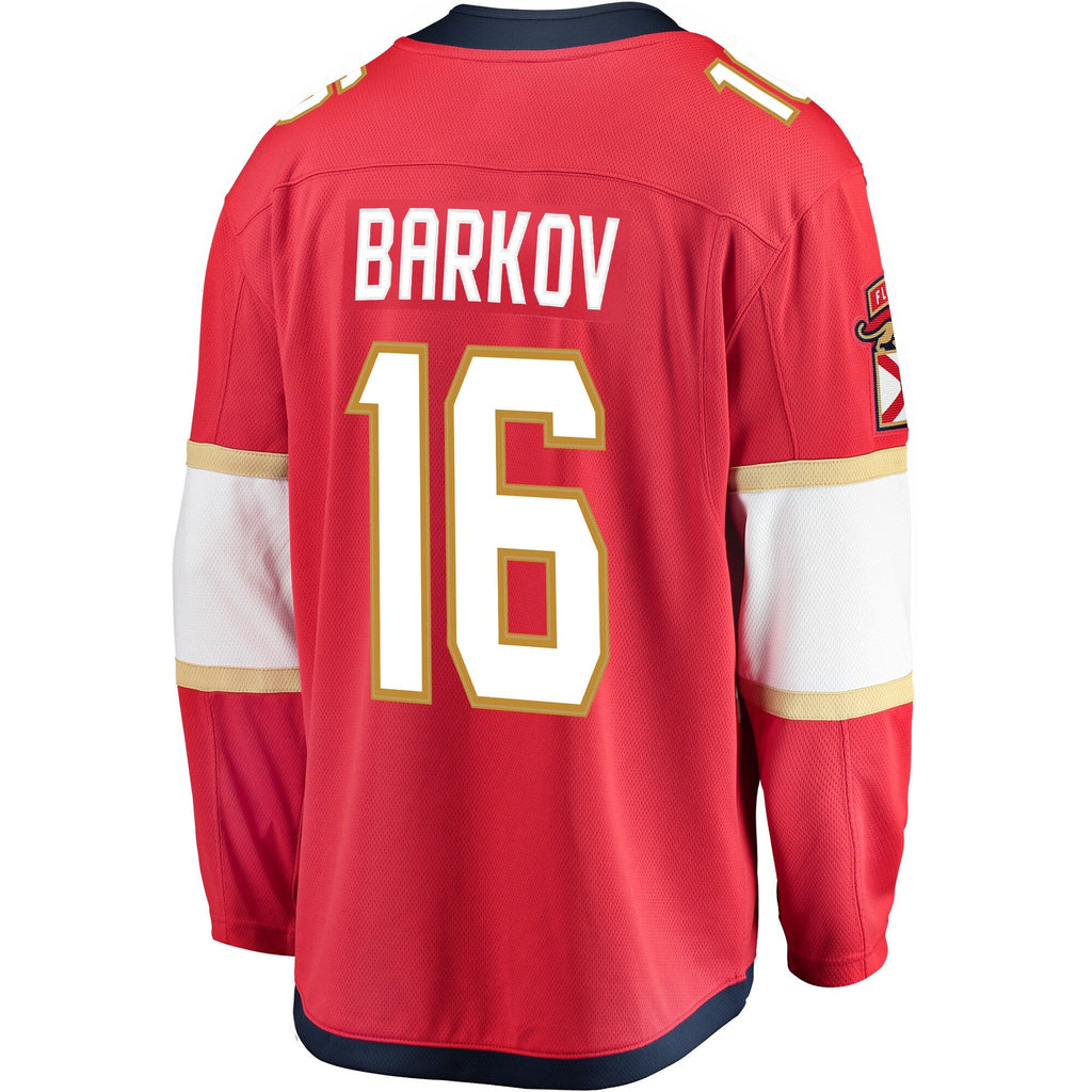 Florida Panthers Aleksander Barkov Red Breakaway Jersey product image 4, provided for visual reference and product detail