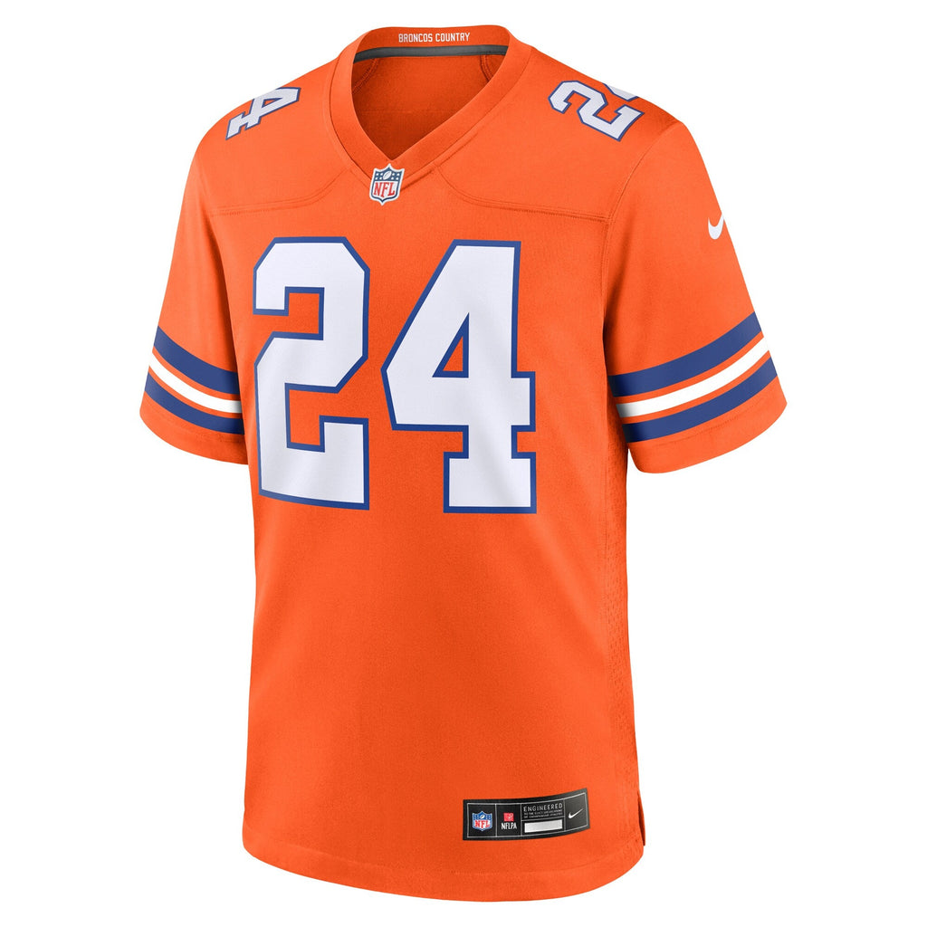 Denver Broncos Champ Bailey Orange Retired Player Alternate Game Jersey product image 3, provided for visual reference and