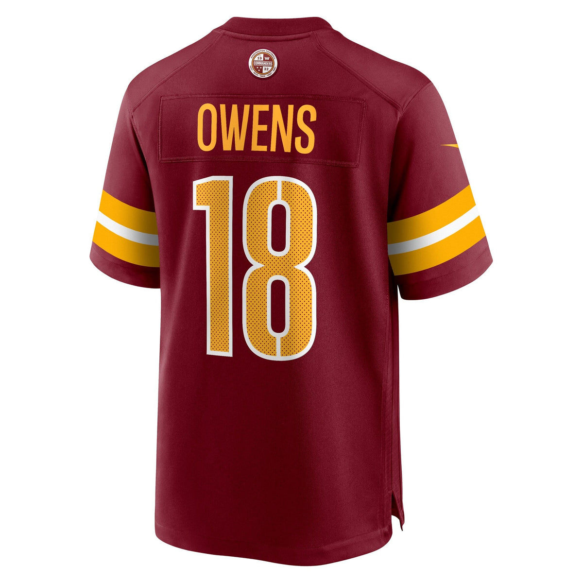Washington Commanders Tyler Owens Burgundy Team Game Jersey product image 4, provided for visual reference and product