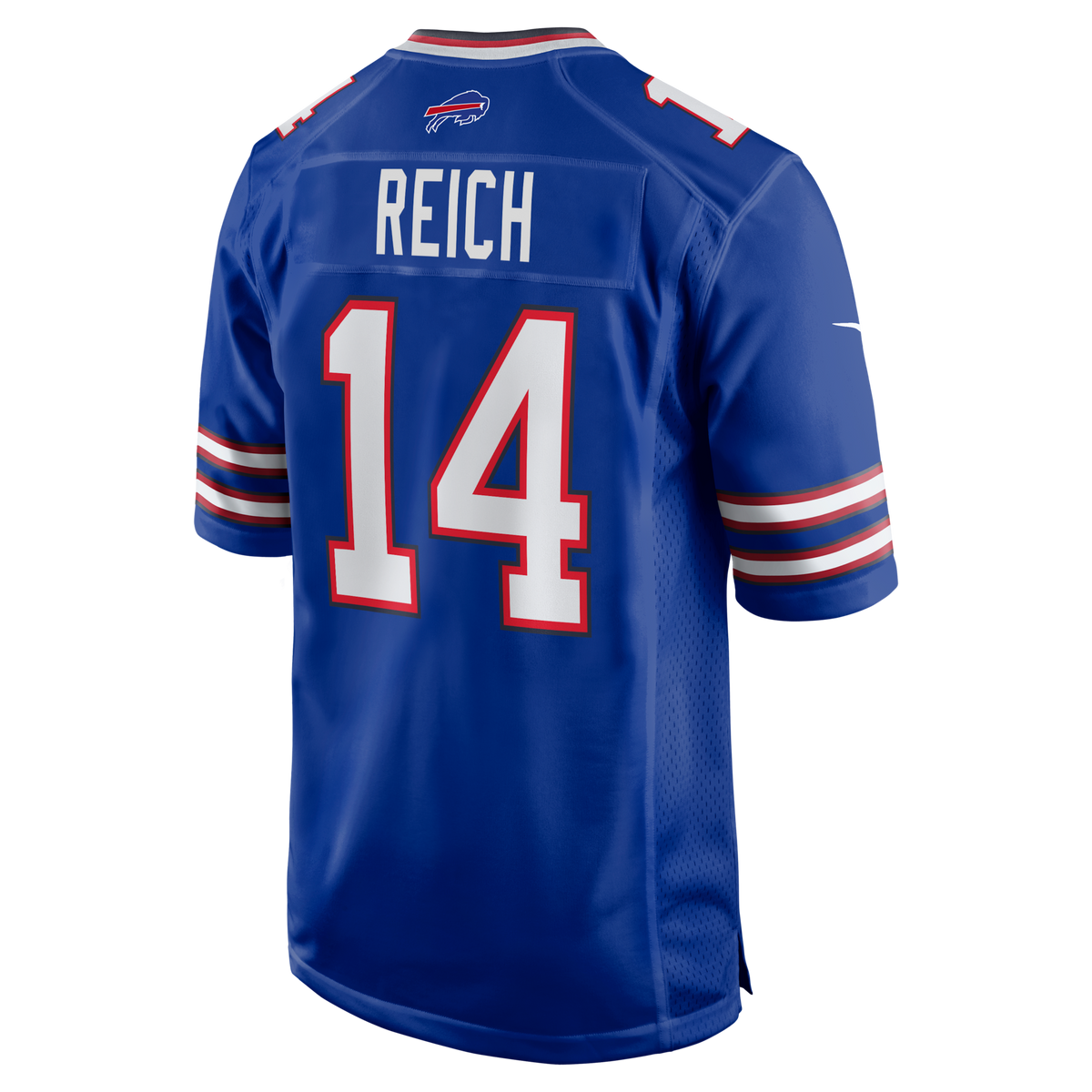 Buffalo Bills Frank Reich Royal Game Retired Player Jersey product image 3, provided for visual reference and product detail