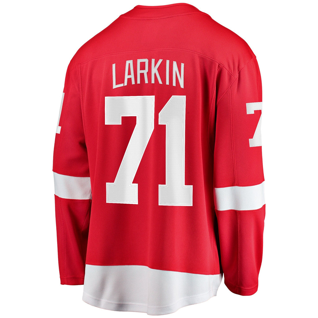 Detroit Red Wings Dylan Larkin Branded Red Captain Home Breakaway Jersey product image 4, provided for visual reference and