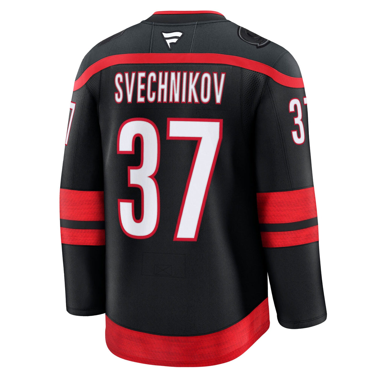 Carolina Hurricanes Andrei Svechnikov Black Home Premium Jersey product image 4, provided for visual reference and product