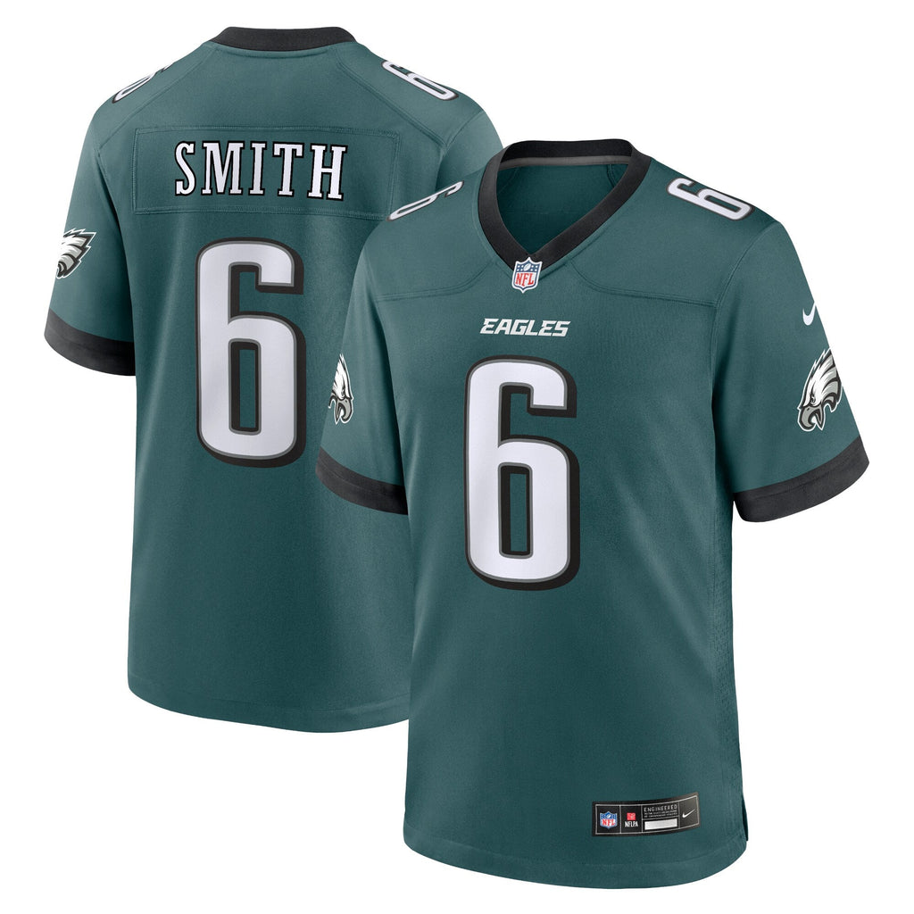 Philadelphia Eagles DeVonta Smith Midnight Green Team Game Jersey product image 2, provided for visual reference and product