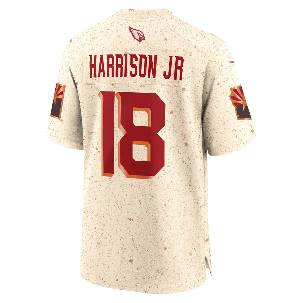 Arizona Cardinals Marvin Harrison Jr. Natural 2025 Rivalries Collection Game Jersey product image 4, provided for visual
