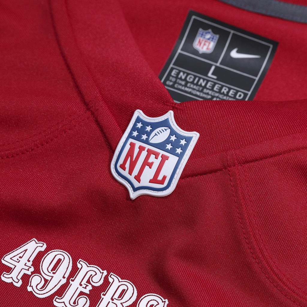 San Francisco 49ers Jon Weeks Scarlet Team Game Jersey product image 4, provided for visual reference and product detail