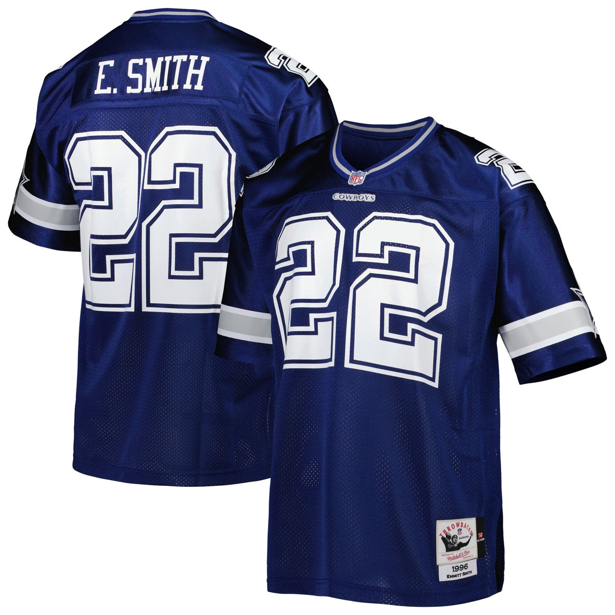 Dallas Cowboys 1996 Emmitt Smith Navy Authentic Throwback Retired Player Jersey product image 1, provided for visual