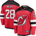New Jersey Devils Timo Meier Red Home Breakaway Jersey product image 1, provided for visual reference and product detail