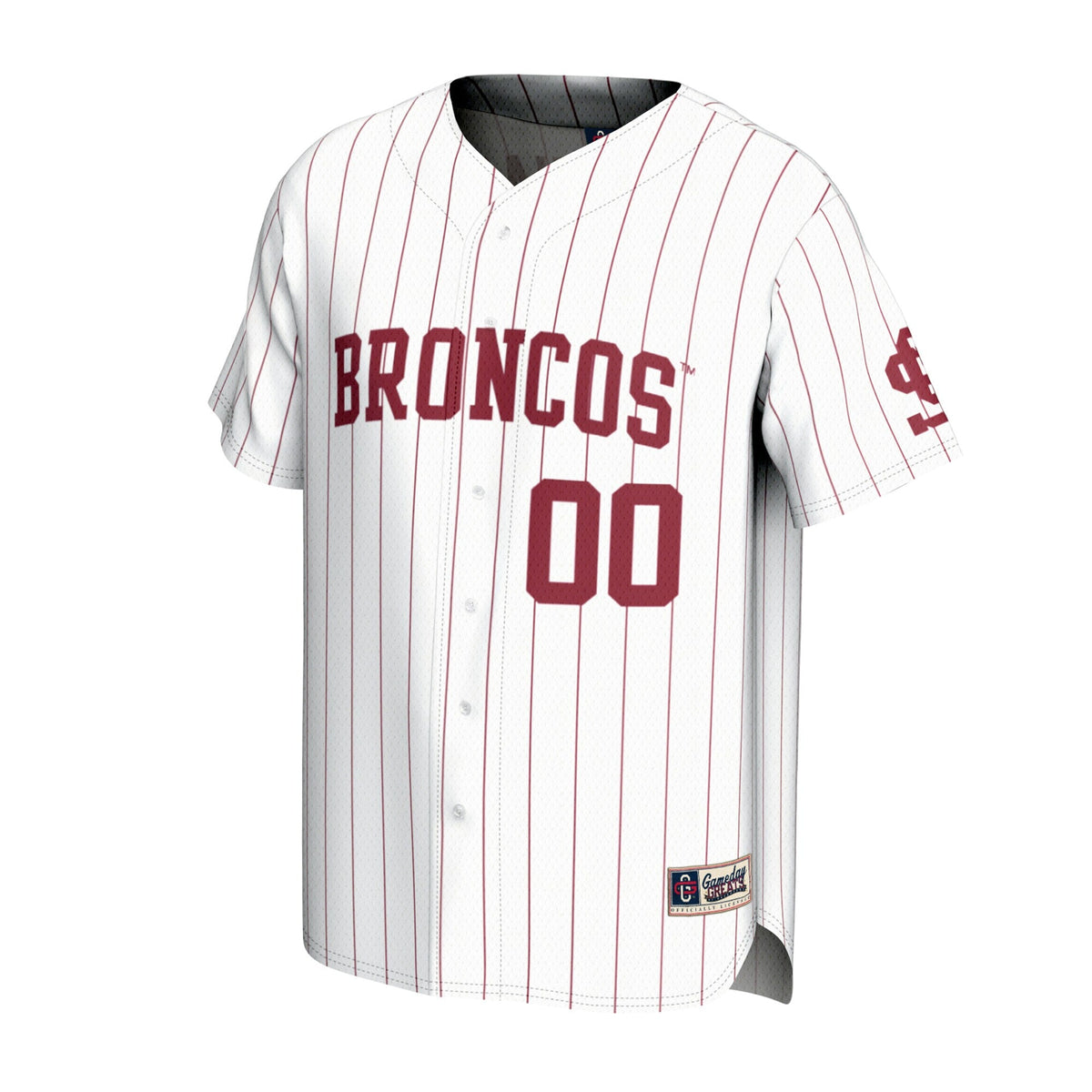 Santa Clara Broncos Lightweight Collegiate Baseball NIL Pick-A-Player Fashion Jersey - White product image 3, provided for