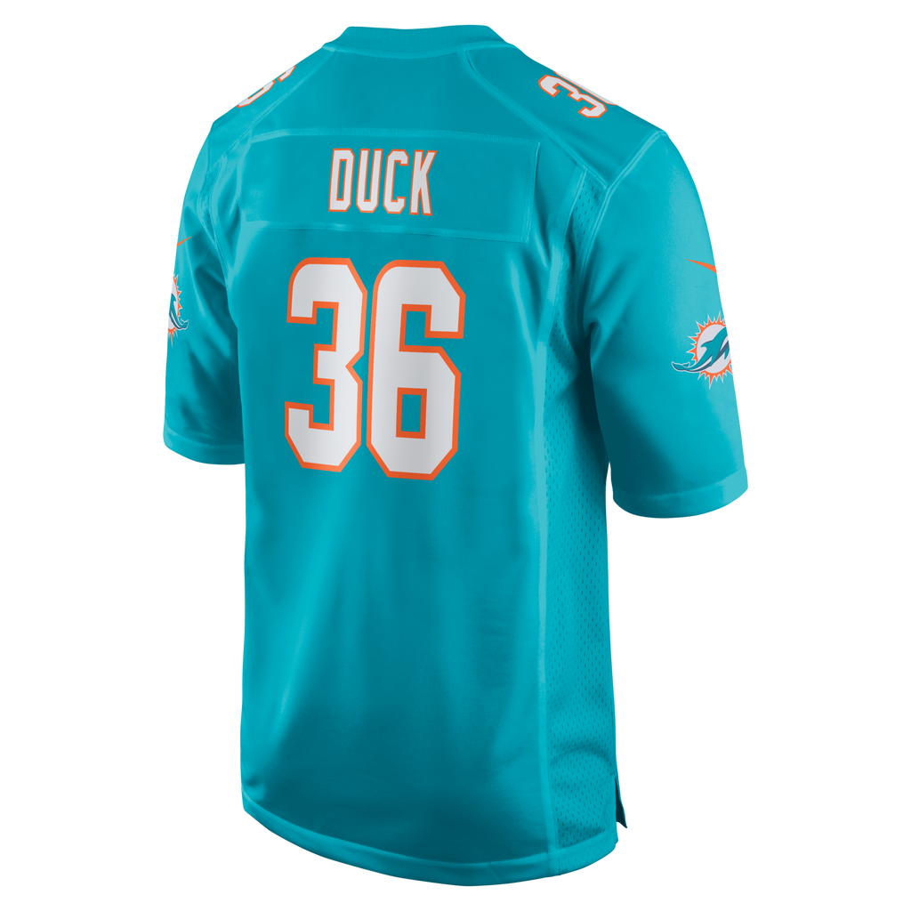 Miami Dolphins Storm Duck Aqua Game Jersey product image 3, provided for visual reference and product detail review