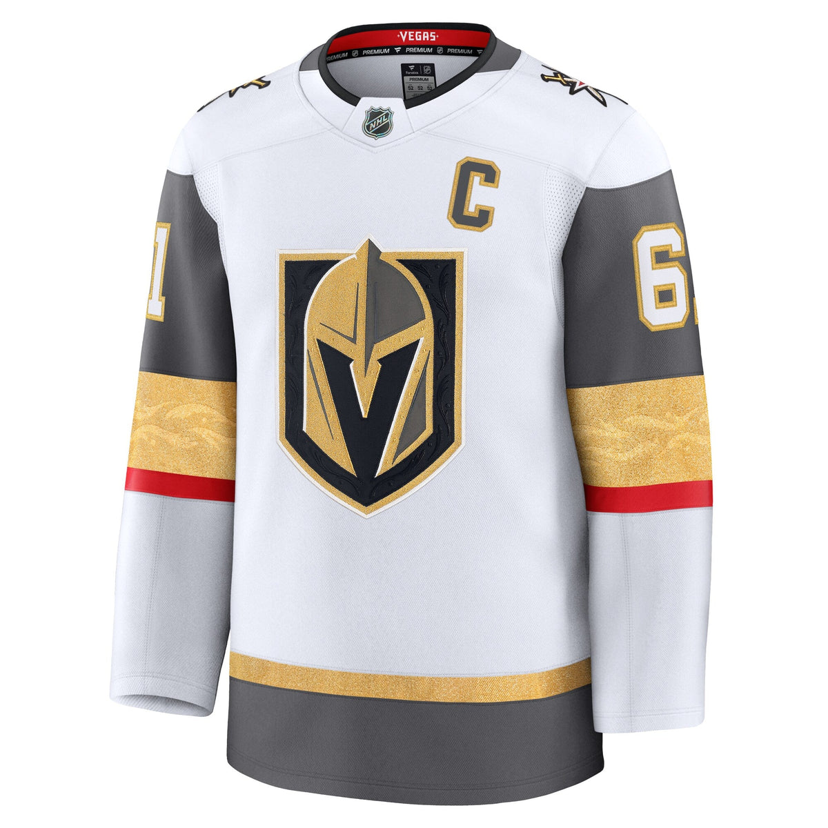 Vegas Golden Knights Mark Stone White Away Premium Jersey product image 3, provided for visual reference and product detail
