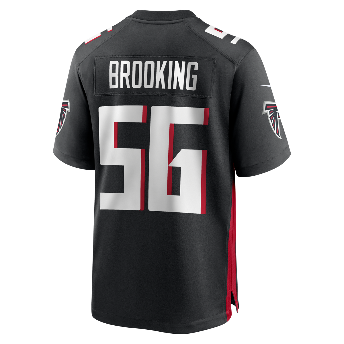 Atlanta Falcons Keith Brooking Black Game Retired Player Jersey product image 3, provided for visual reference and product