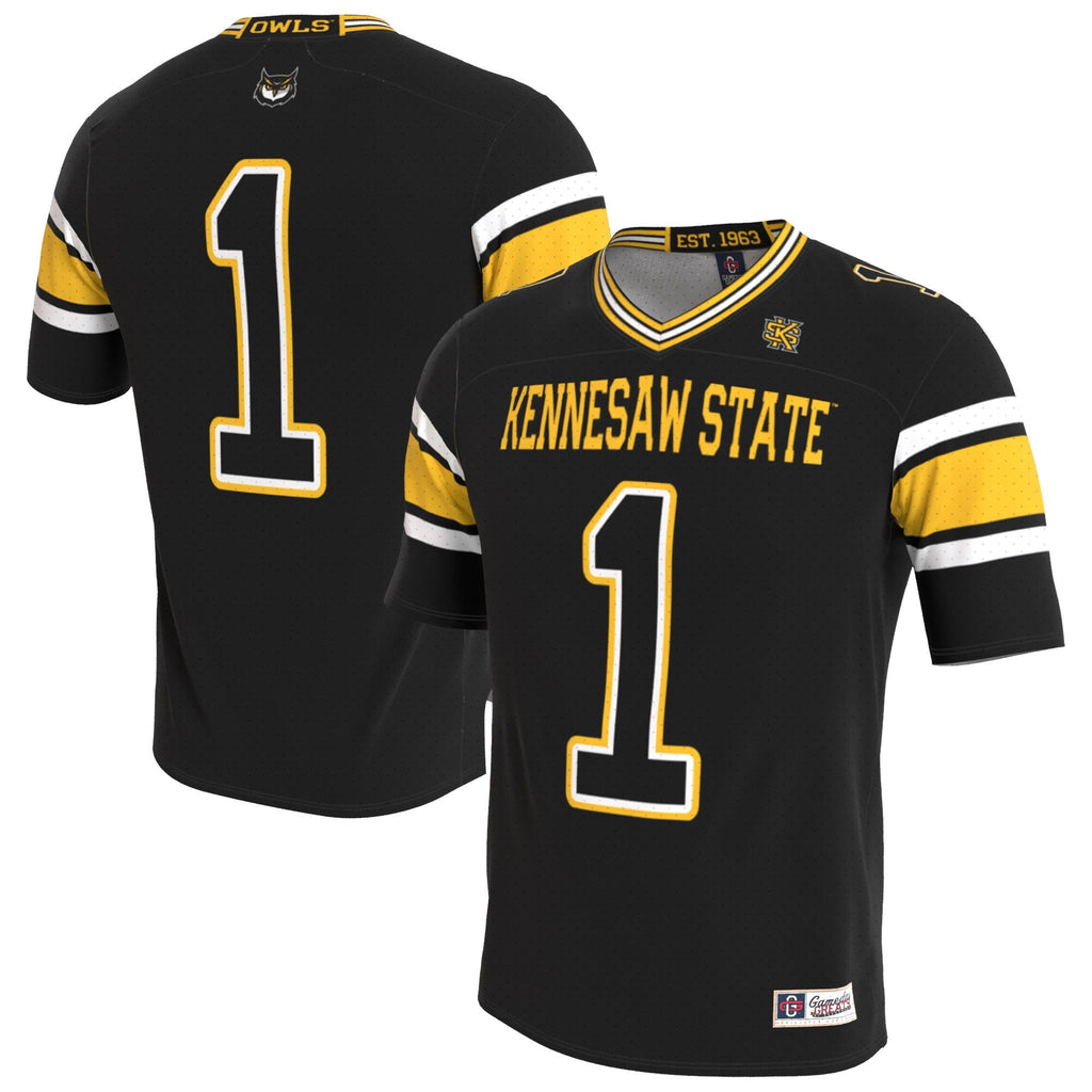Kennesaw State Owls Lightweight Collegiate Football Blackout Fashion Jersey product image 1, provided for visual reference