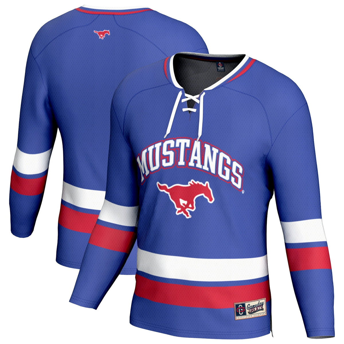 SMU Mustangs Hockey Jersey - Royal product image 1, provided for visual reference and product detail review