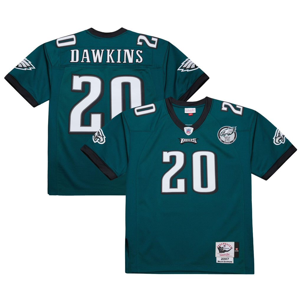 Philadelphia Eagles Brian Dawkins Green 2007 Authentic Throwback Retired Player Jersey product image 2, provided for visual
