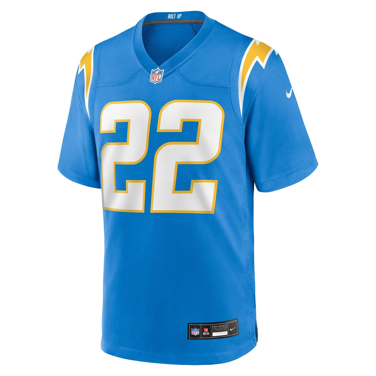 Los Angeles Chargers Najee Harris Powder Blue Game Player Jersey product image 2, provided for visual reference and product