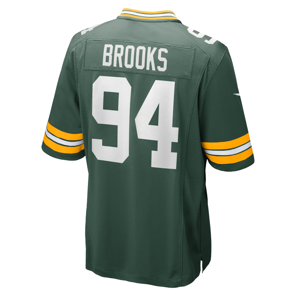 Green Bay Packers Karl Brooks Green Game Jersey product image 3, provided for visual reference and product detail review