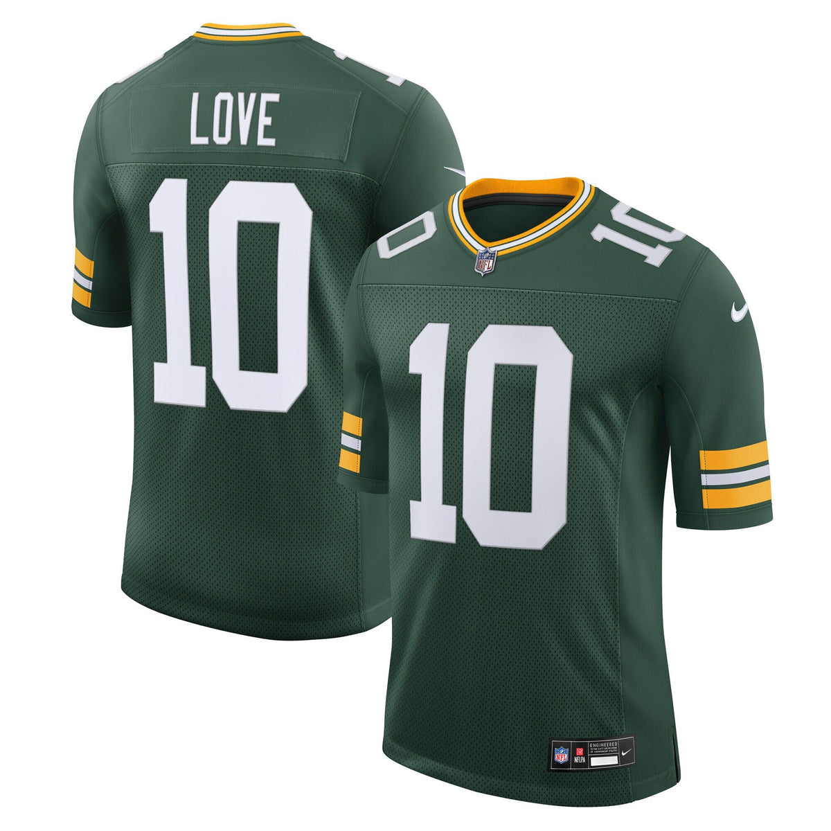 Green Bay Packers Jordan Love Green Team Vapor Untouchable Limited Jersey product image 2, provided for visual reference and
