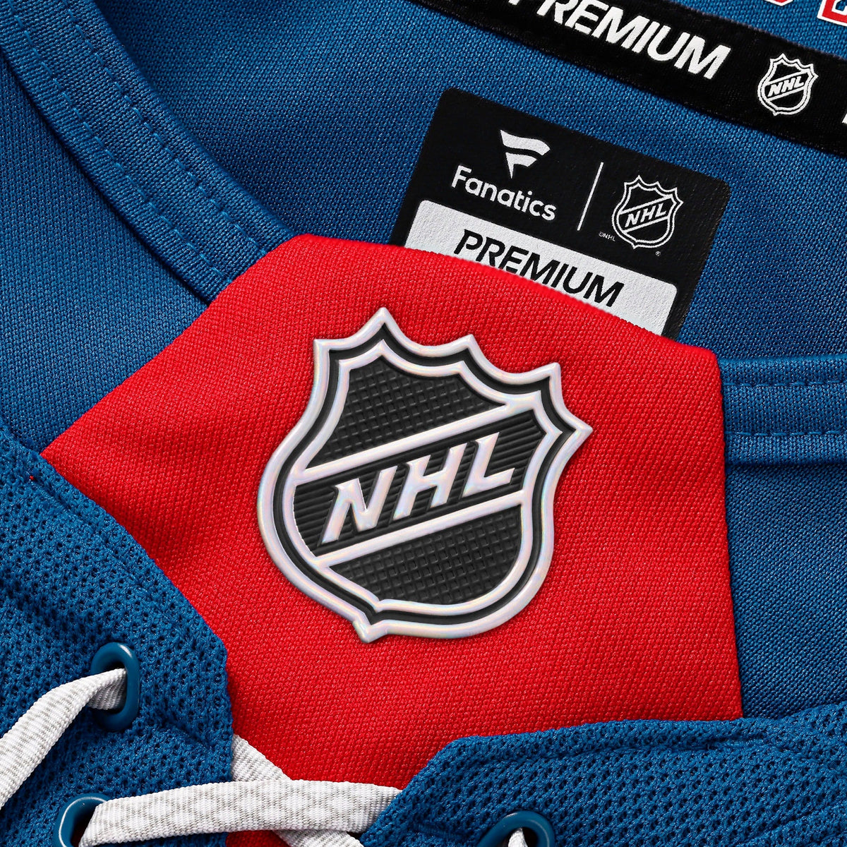 New York Rangers Igor Shesterkin Blue Home Premium Jersey product image 6, provided for visual reference and product detail