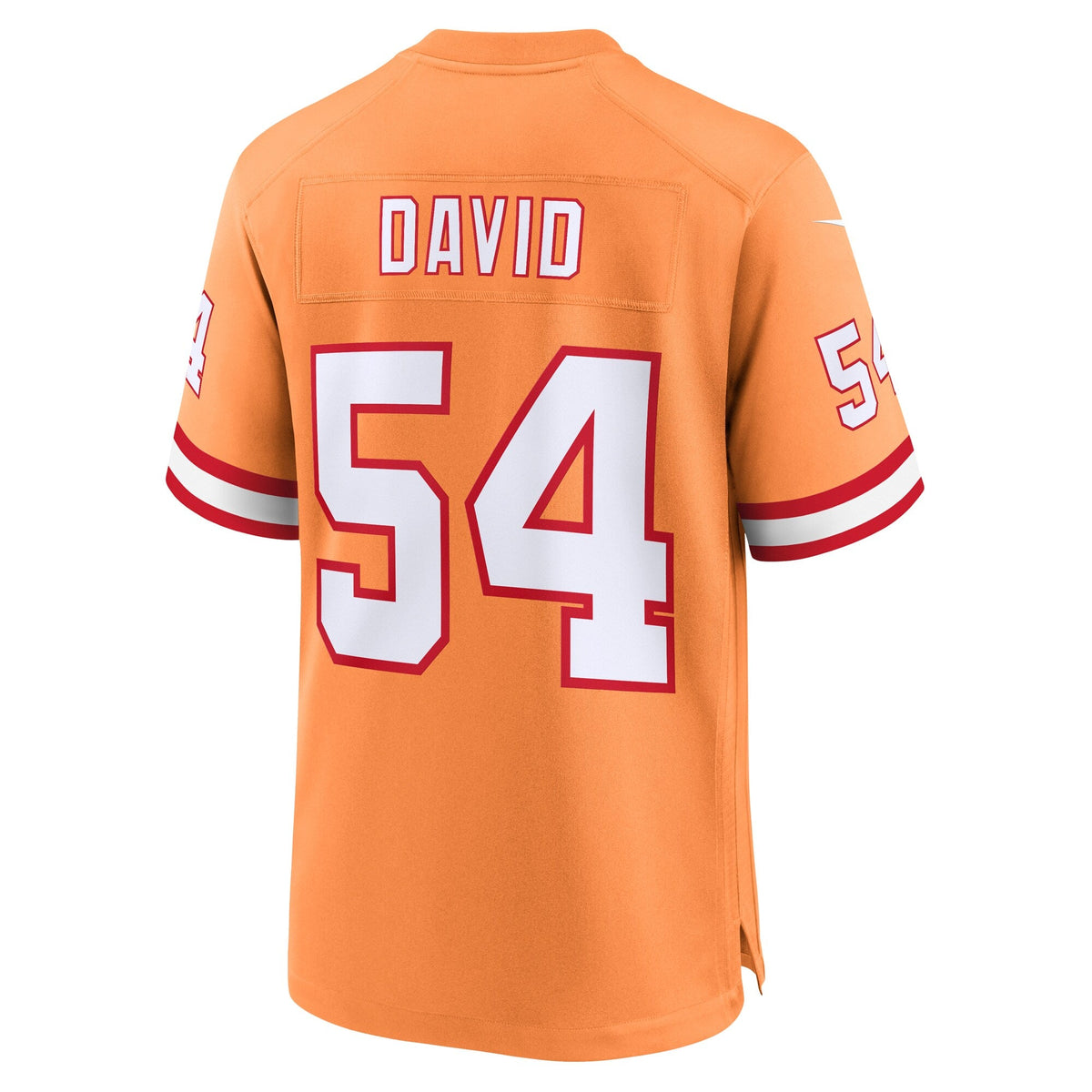 Tampa Bay Buccaneers Lavonte David Orange Throwback Game Jersey product image 4, provided for visual reference and product