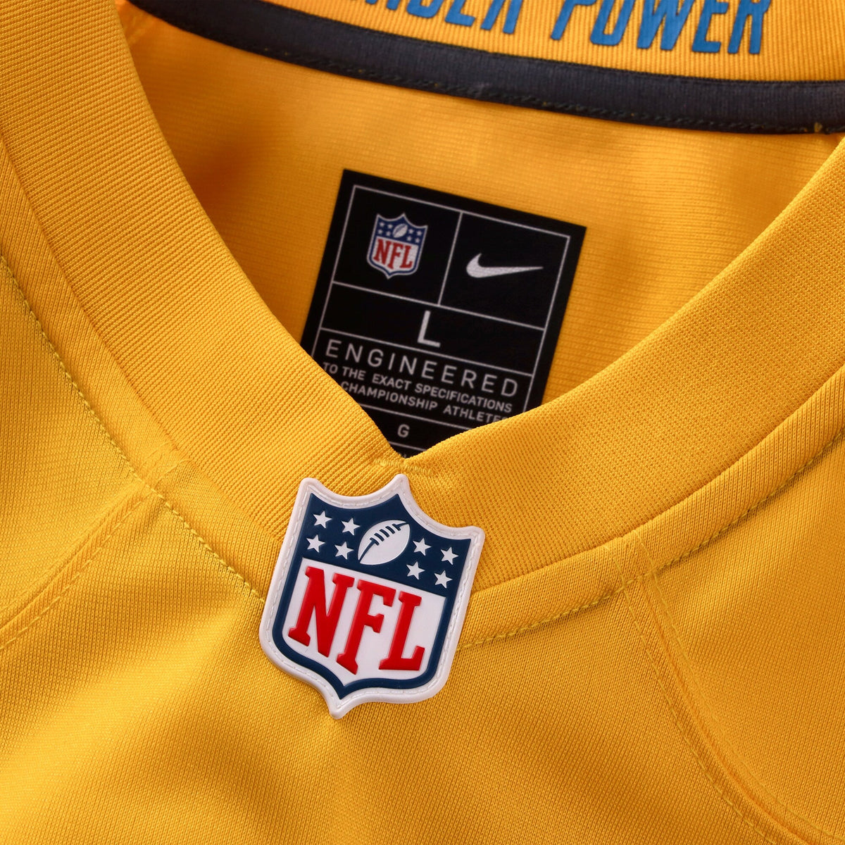 Los Angeles Chargers Oronde Gadsden Gold Alternate Charger Power Game Jersey product image 5, provided for visual reference