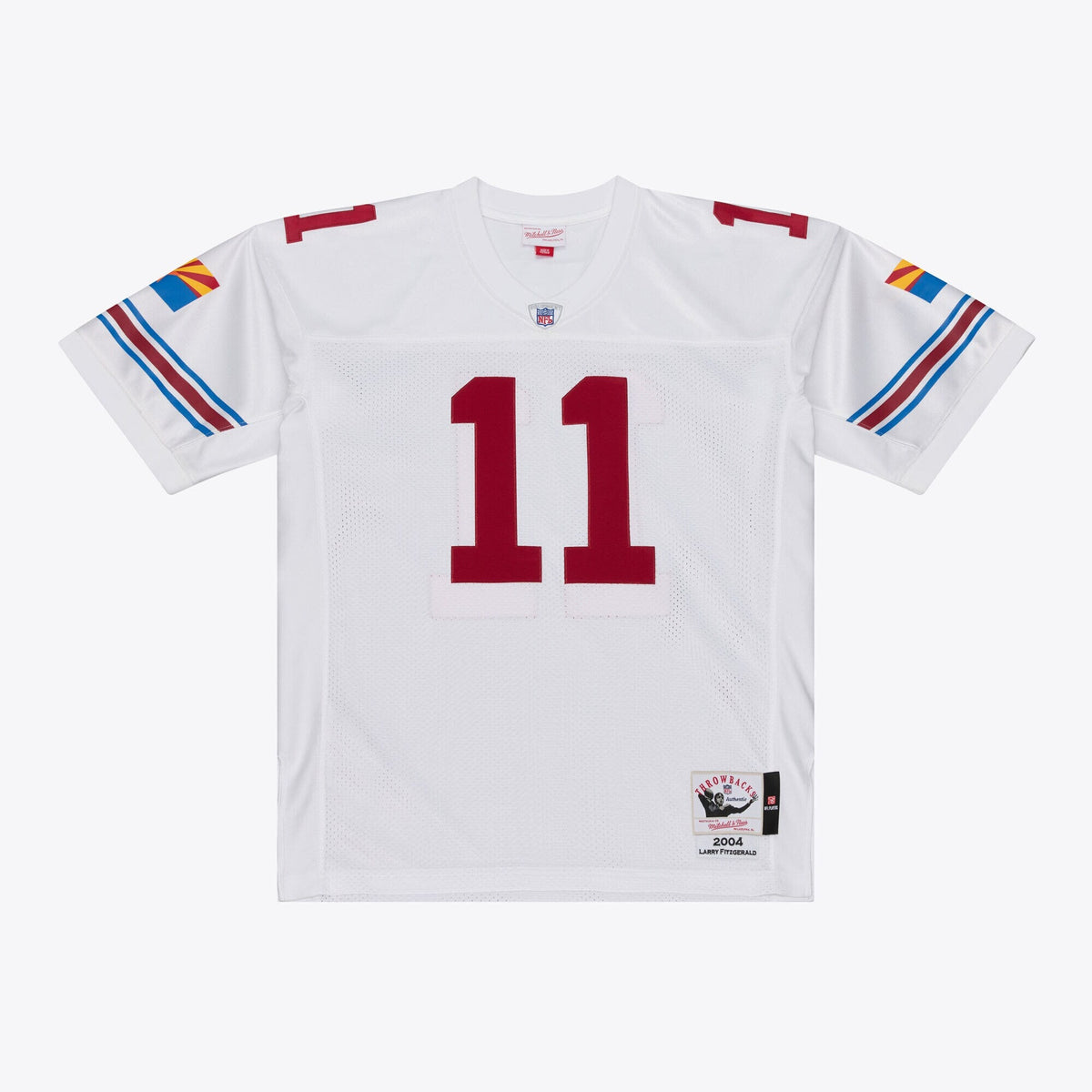Arizona Cardinals Larry Fitzgerald White 2004 Authentic Throwback Jersey product image 2, provided for visual reference and