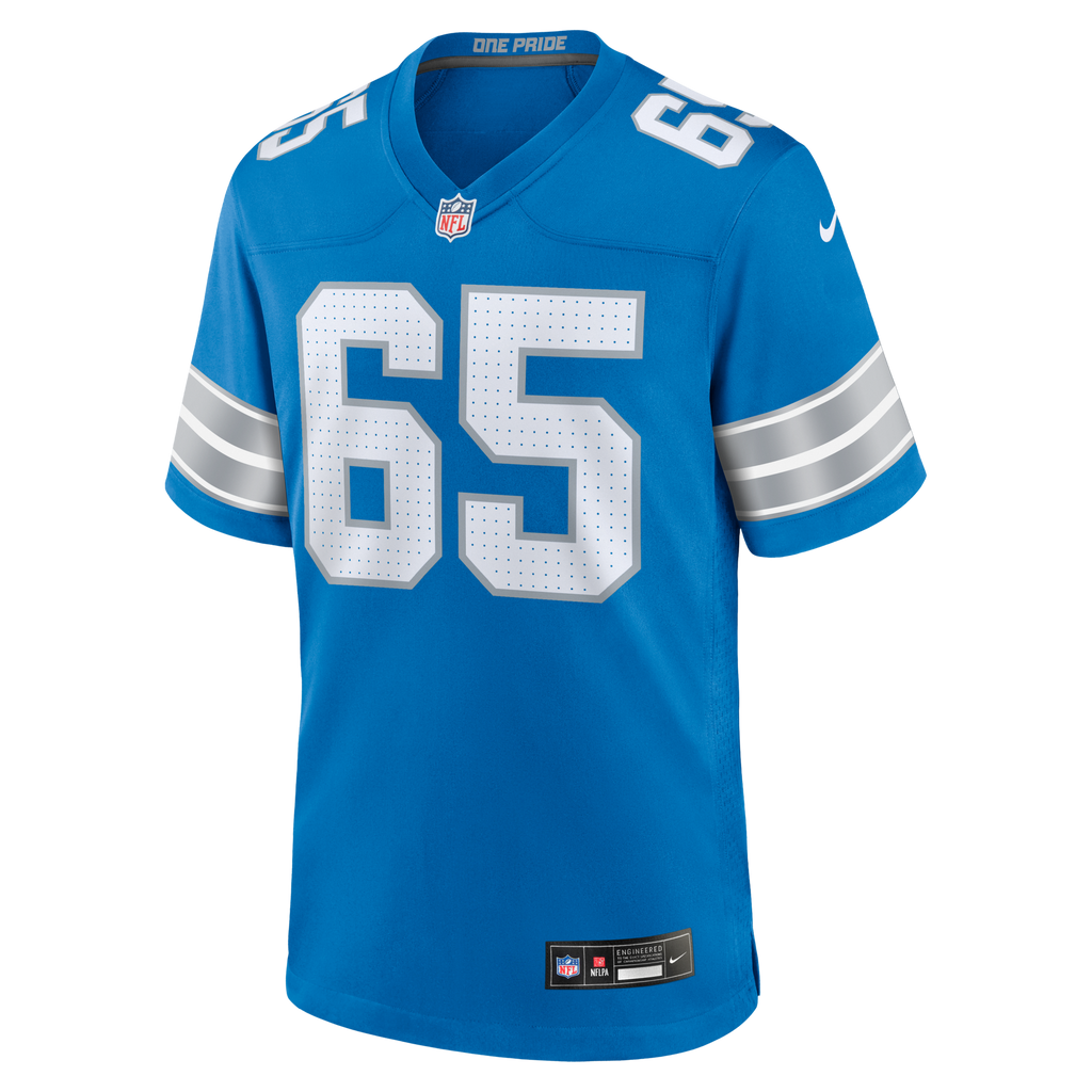 Detroit Lions Seth McLaughlin Blue Team Game Jersey product image 2, provided for visual reference and product detail review
