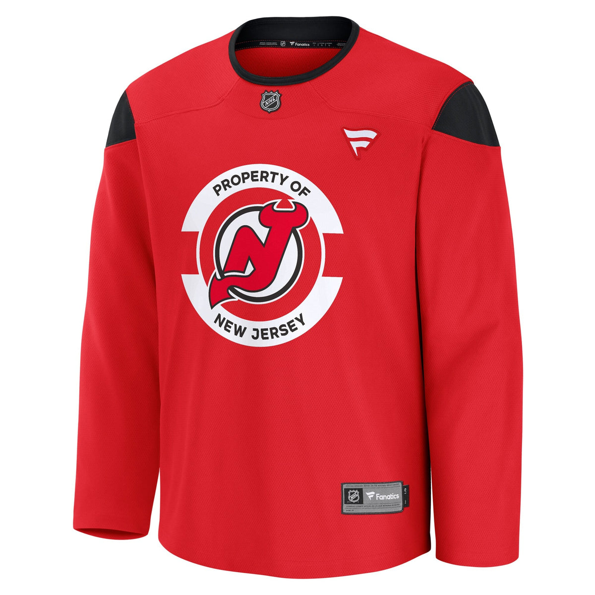 New Jersey Devils Red Practice Jersey product image 3, provided for visual reference and product detail review