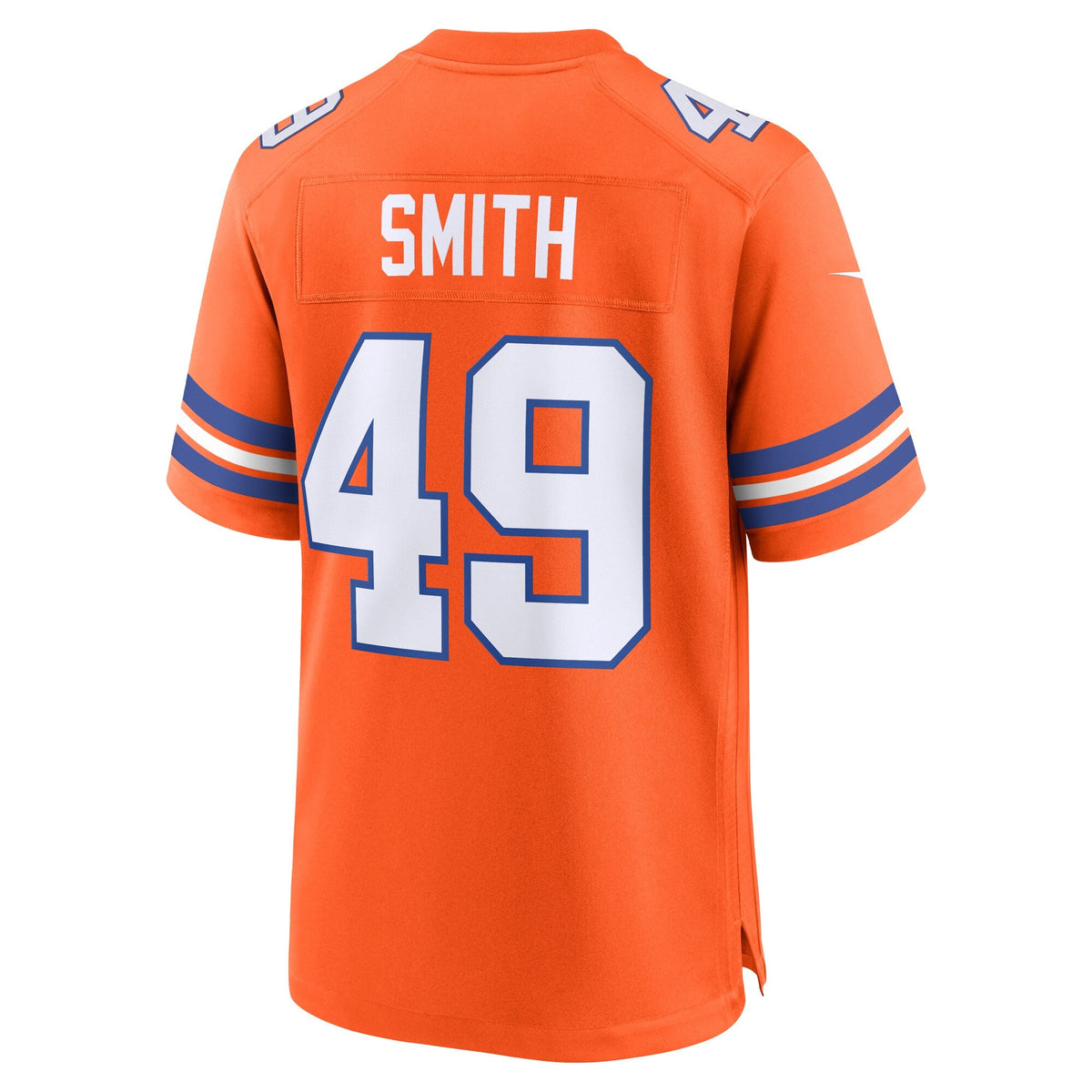 Denver Broncos Dennis Smith Orange Retired Player Alternate Game Jersey product image 4, provided for visual reference and