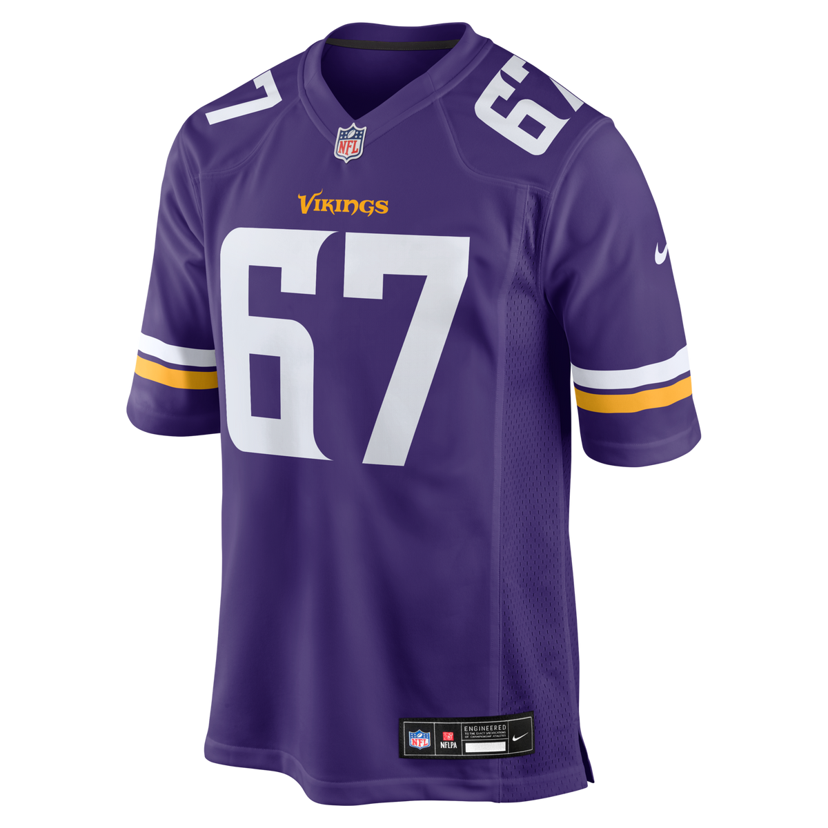 Minnesota Vikings Justin Skule Purple Team Game Jersey product image 2, provided for visual reference and product detail