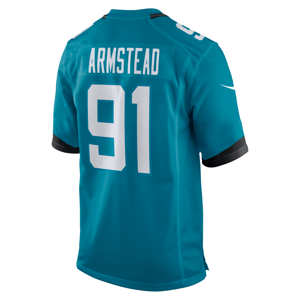 Jacksonville Jaguars Arik Armstead Teal Team Game Jersey product image 3, provided for visual reference and product detail