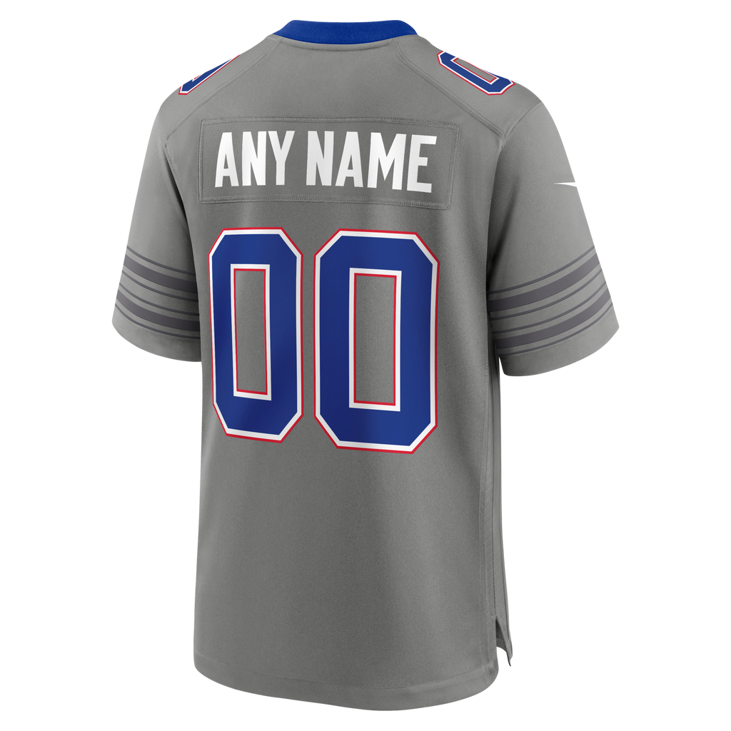 Buffalo Bills Gray Nickel City Custom Game Jersey product image 4, provided for visual reference and product detail review
