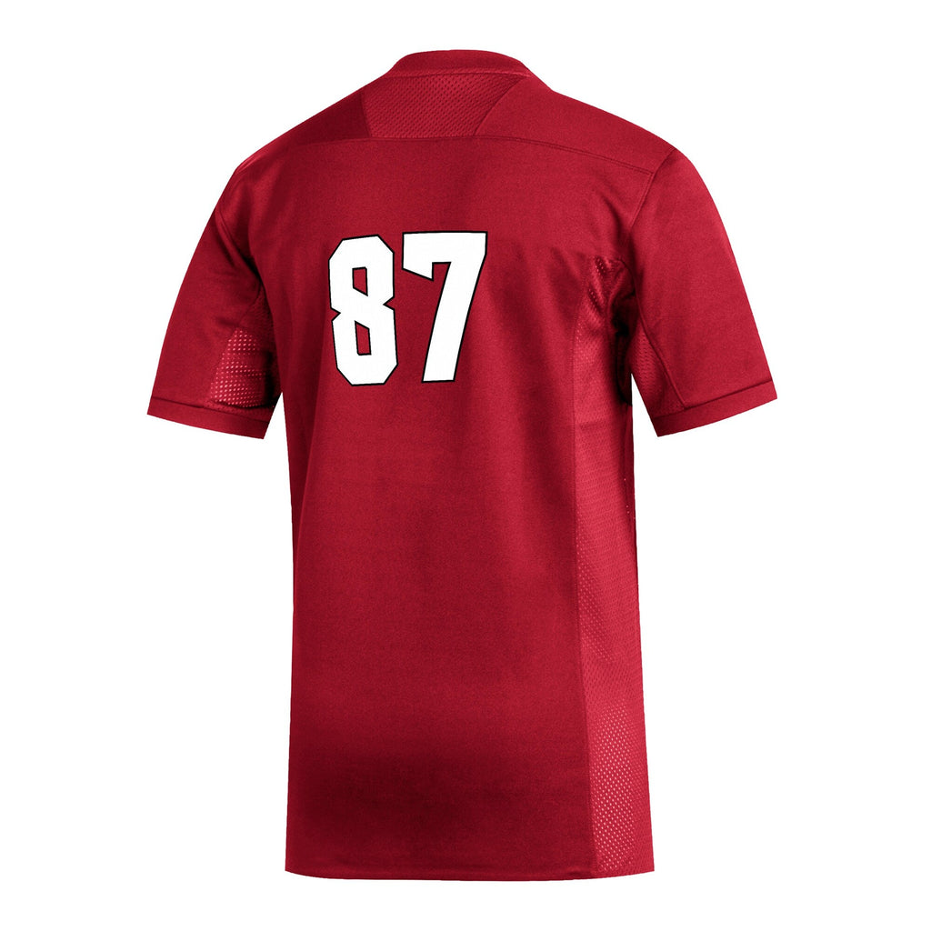 #87 NC State Wolfpack Replica Football Jersey - Red product image 4, provided for visual reference and product detail review