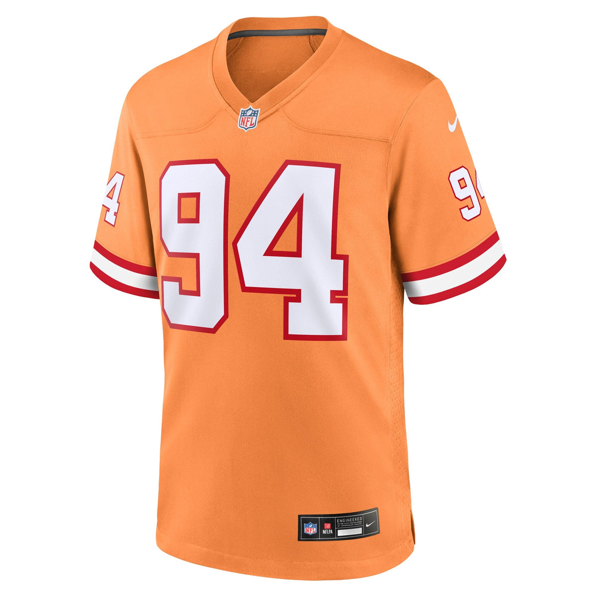 Tampa Bay Buccaneers Calijah Kancey Orange Alternate Game Jersey product image 3, provided for visual reference and product