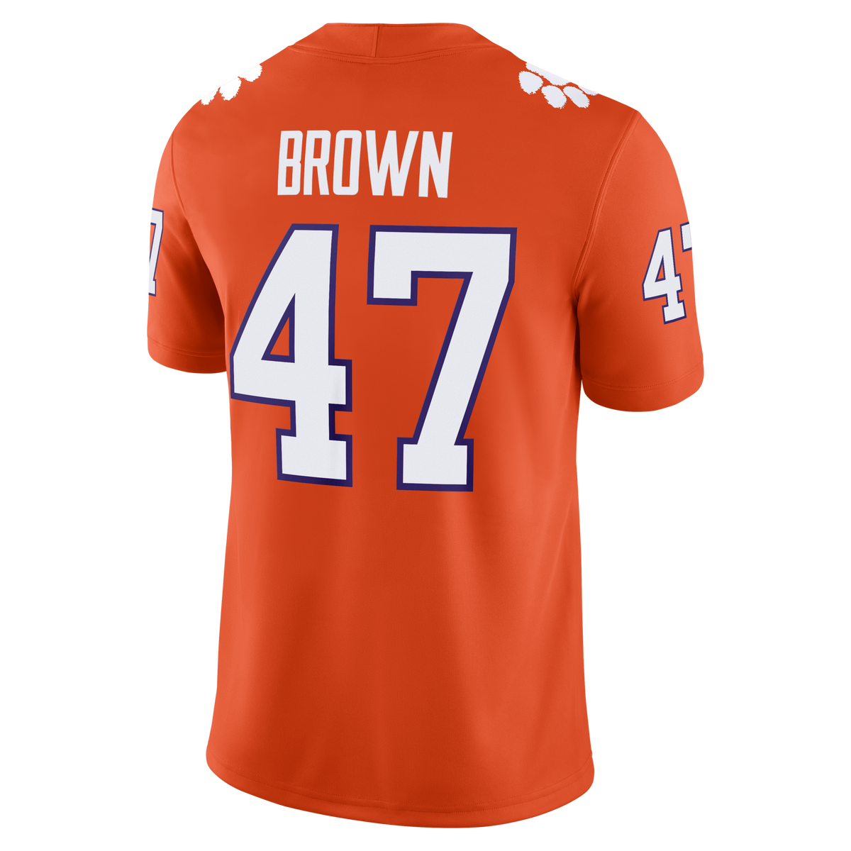 Sammy Brown Clemson Tigers Game Football Jersey - Orange product image 4, provided for visual reference and product detail