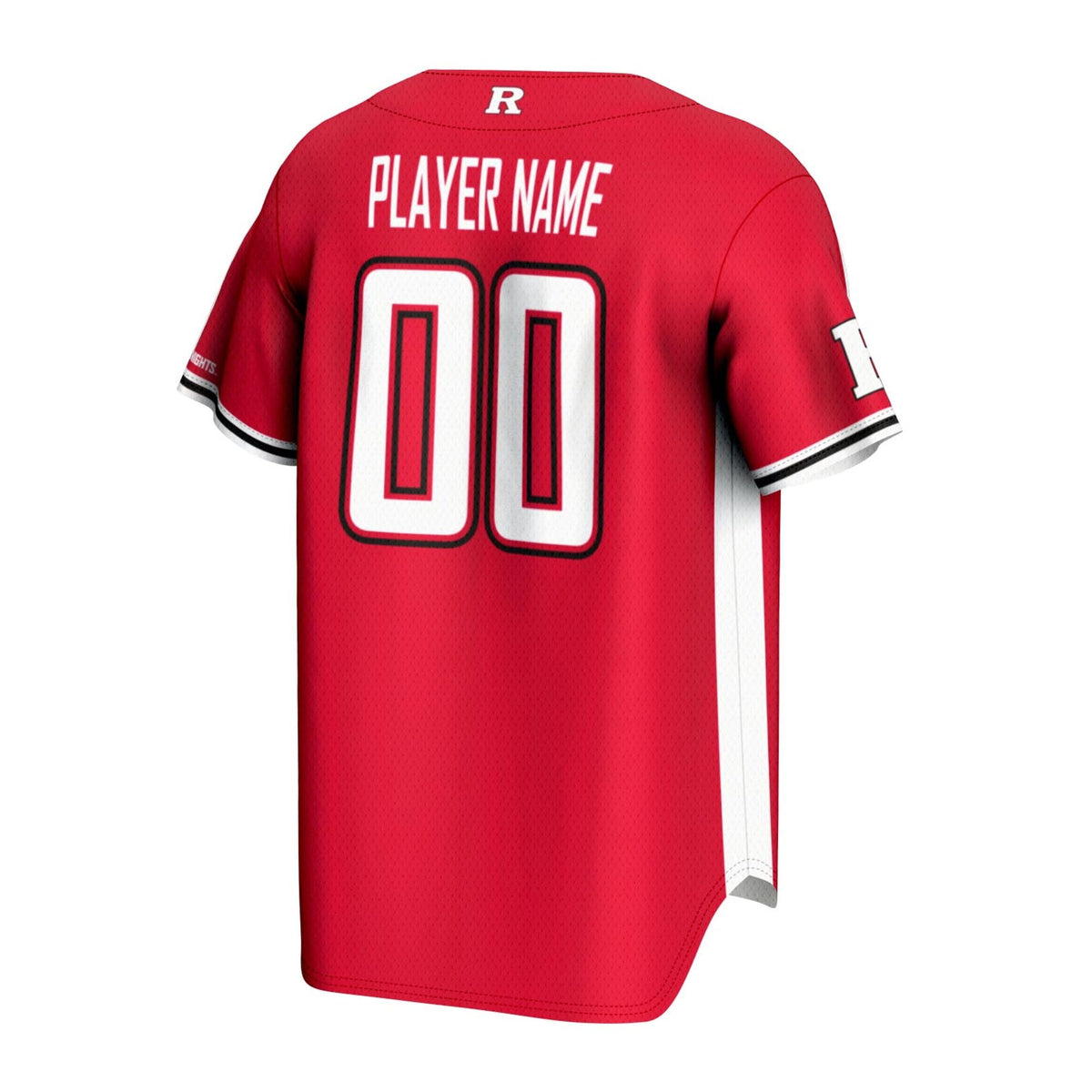 Rutgers Scarlet Knights NIL Pick-A-Player Lightweight Baseball Jersey - Scarlet product image 4, provided for visual
