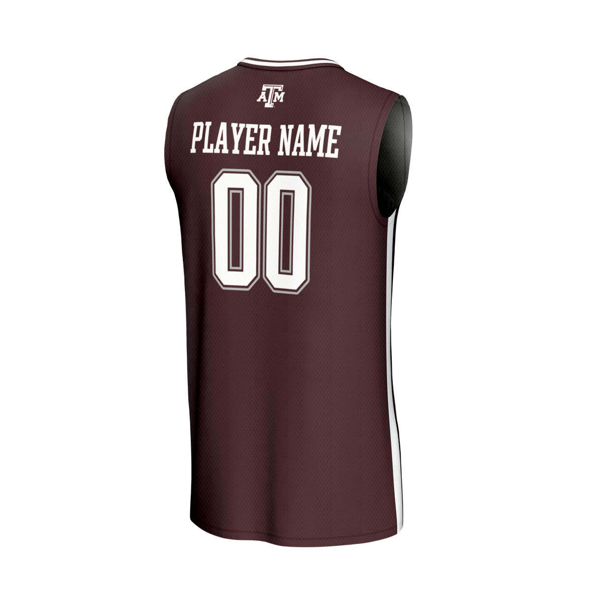 Texas A&M Aggies Lightweight Collegiate Basketball NIL Pick-A-Player Fashion Jersey - Maroon product image 4, provided for