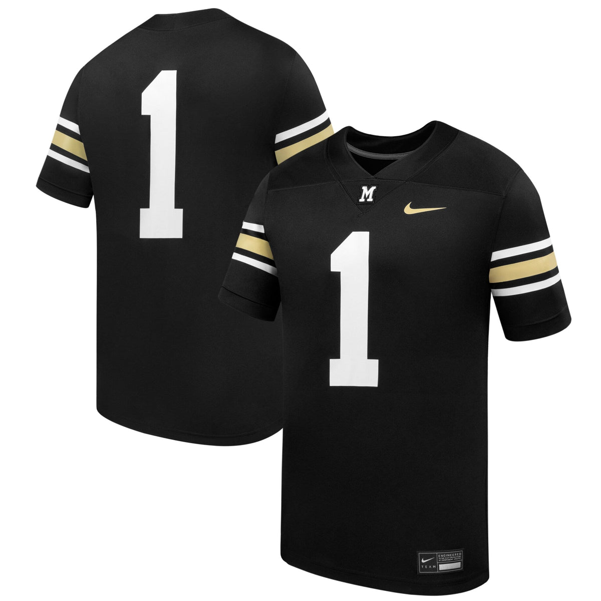 #1 Missouri Tigers 100th Anniversary Replica Football Jersey - Black product image 2, provided for visual reference and
