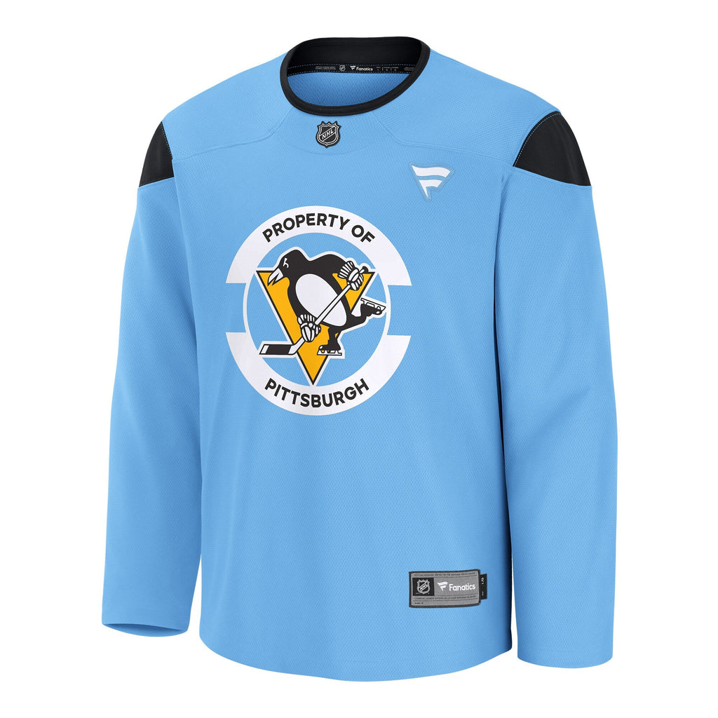 Pittsburgh Penguins Blue Practice Jersey product image 3, provided for visual reference and product detail review