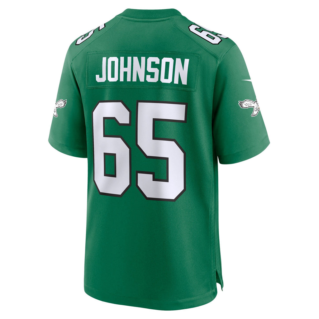 Philadelphia Eagles Lane Johnson Kelly Green Alternate Game Jersey product image 4, provided for visual reference and