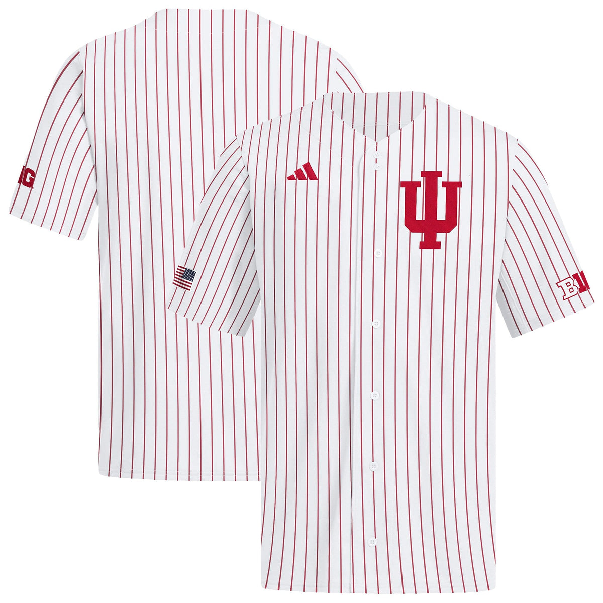 Indiana Hoosiers Home Replica Baseball Jersey - White product image 1, provided for visual reference and product detail