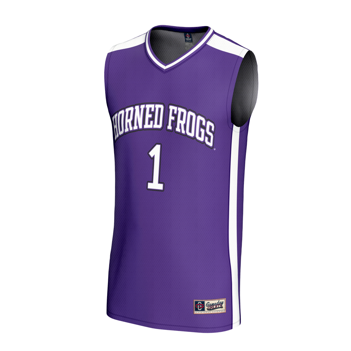 #1 TCU Horned Frogs Lightweight Collegiate Basketball Fashion Jersey - Purple product image 3, provided for visual reference
